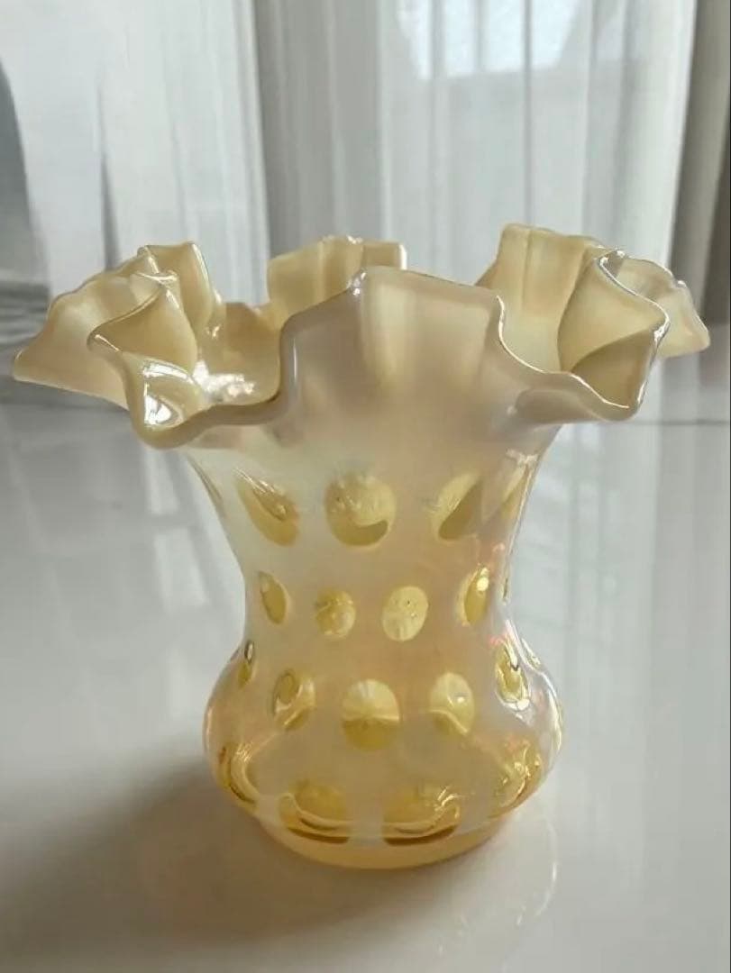 フェントン　Fenton 花瓶　ハニーサックル　ドット　レア