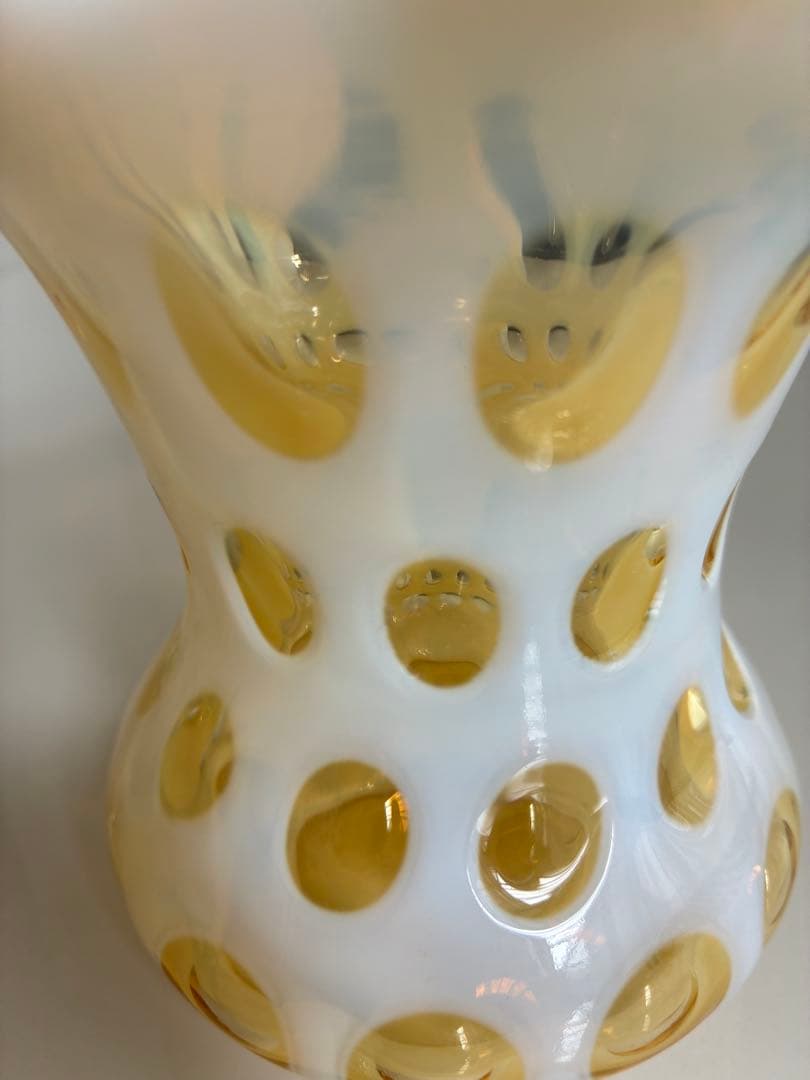 フェントン　Fenton 花瓶　ハニーサックル　ドット　レア