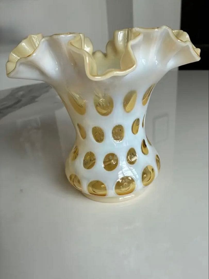 フェントン　Fenton 花瓶　ハニーサックル　ドット　レア