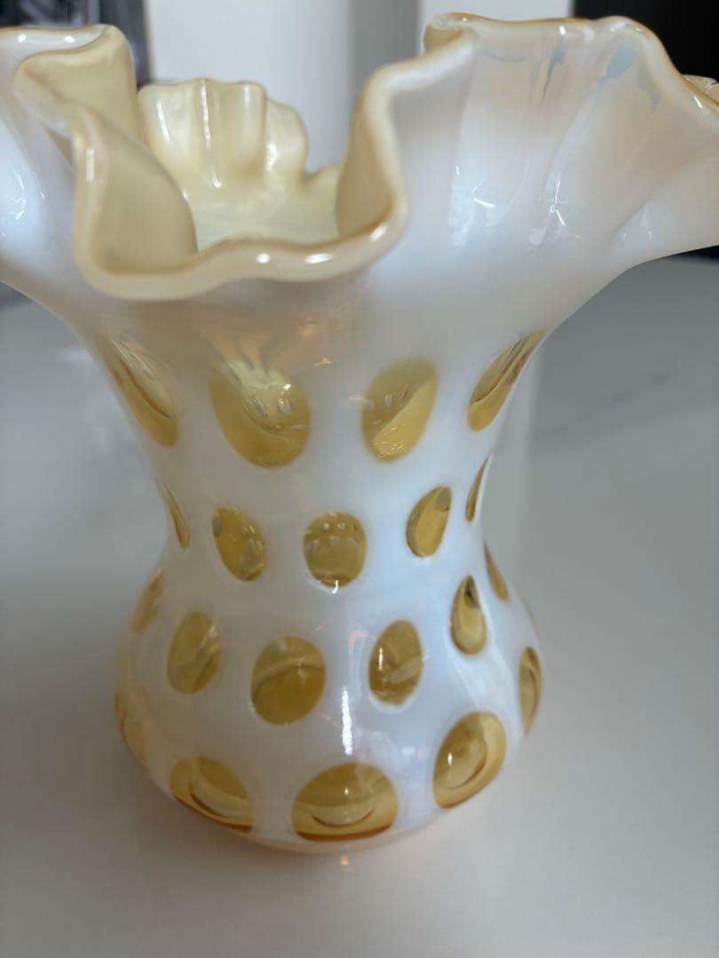 フェントン　Fenton 花瓶　ハニーサックル　ドット　レア