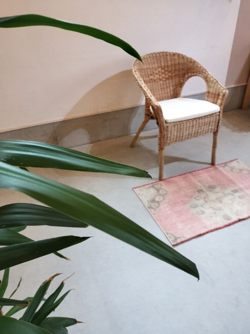 パステルローズピンクのスモールラグ　No.472