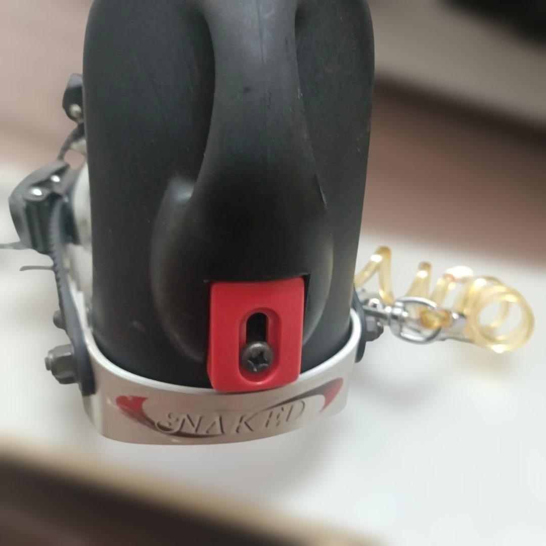 スノーボード グレーオレンジデザイン ビンディング、バック付き