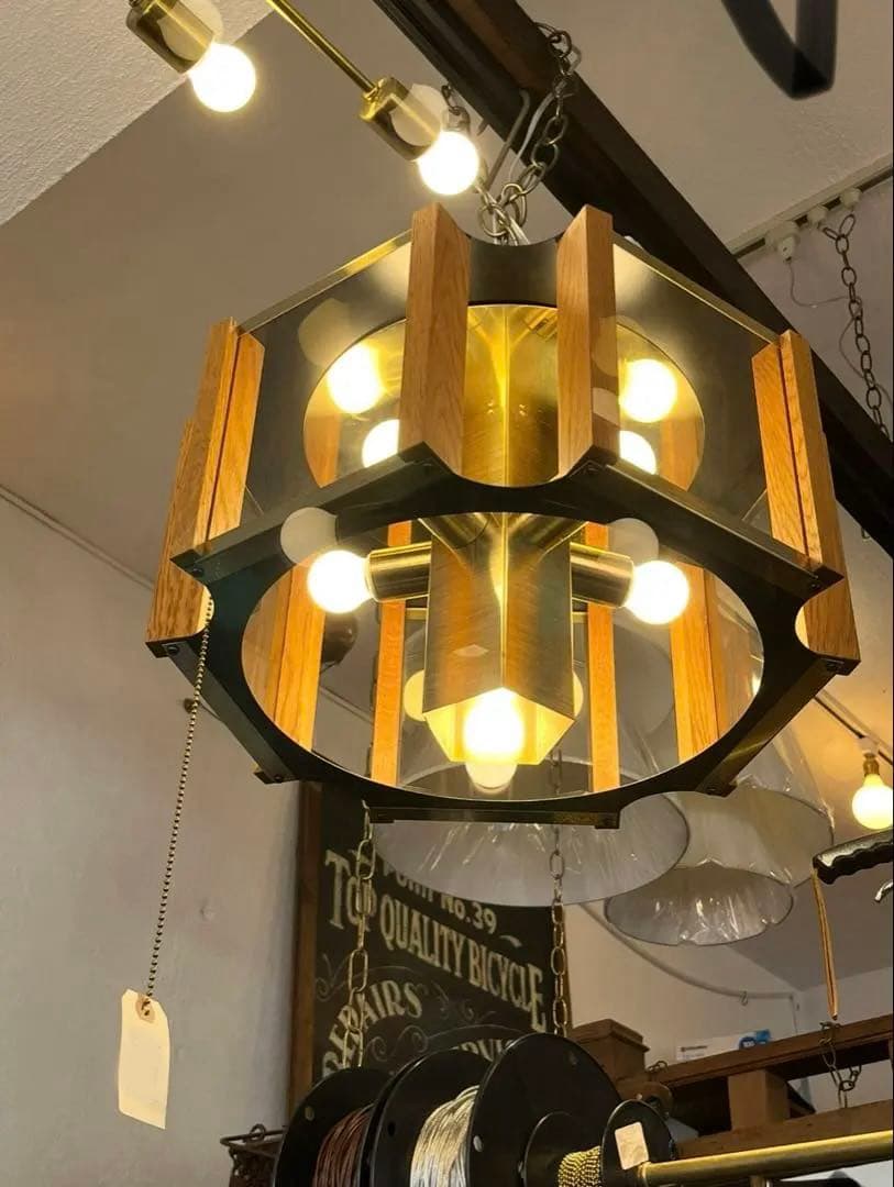 一点物 アメリカンヴィンテージシャンデリア E26ソケット対応