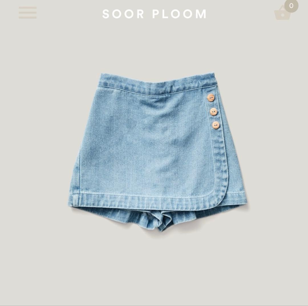スカート soorploom olive scort denim light wash