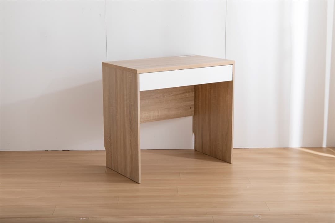 【送料無料】【幅80cm】Lino コンセント・引き出し付きデスク 机