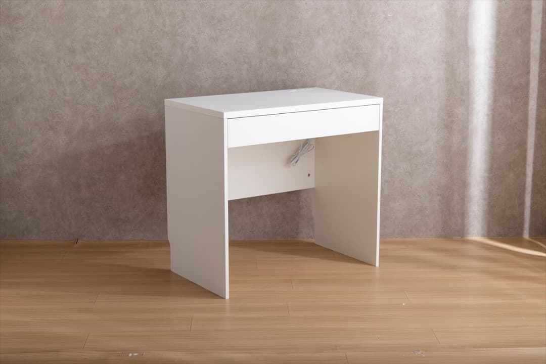 【送料無料】【幅80cm】Lino コンセント・引き出し付きデスク 机