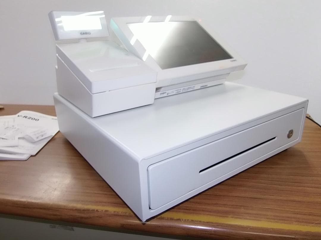 白 設定無料 CASIO V-R200 レジスター 10.4型 250623