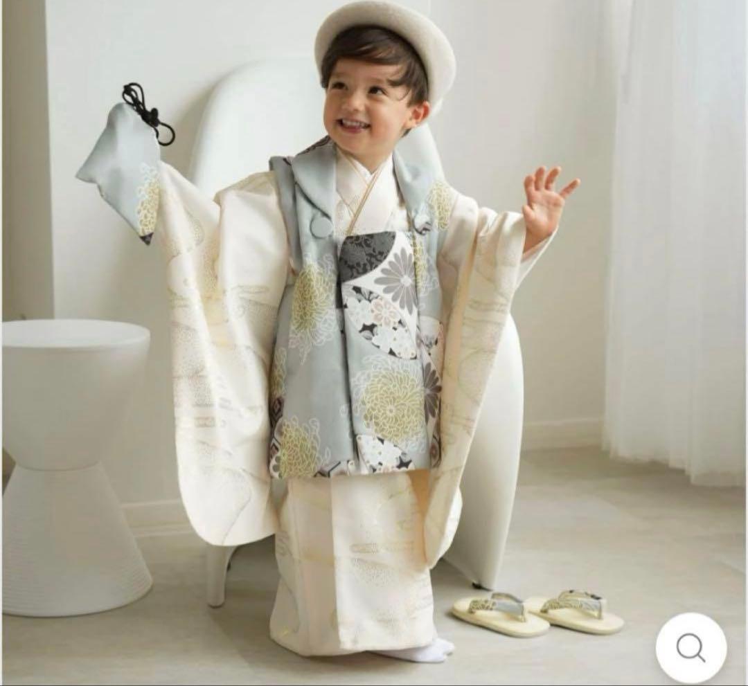 utatane ひよこ商店 ミント七宝×クリーム金彩 ・3歳七五三フルセット