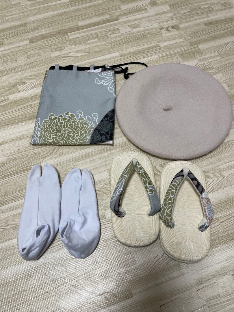 utatane ひよこ商店 ミント七宝×クリーム金彩 ・3歳七五三フルセット