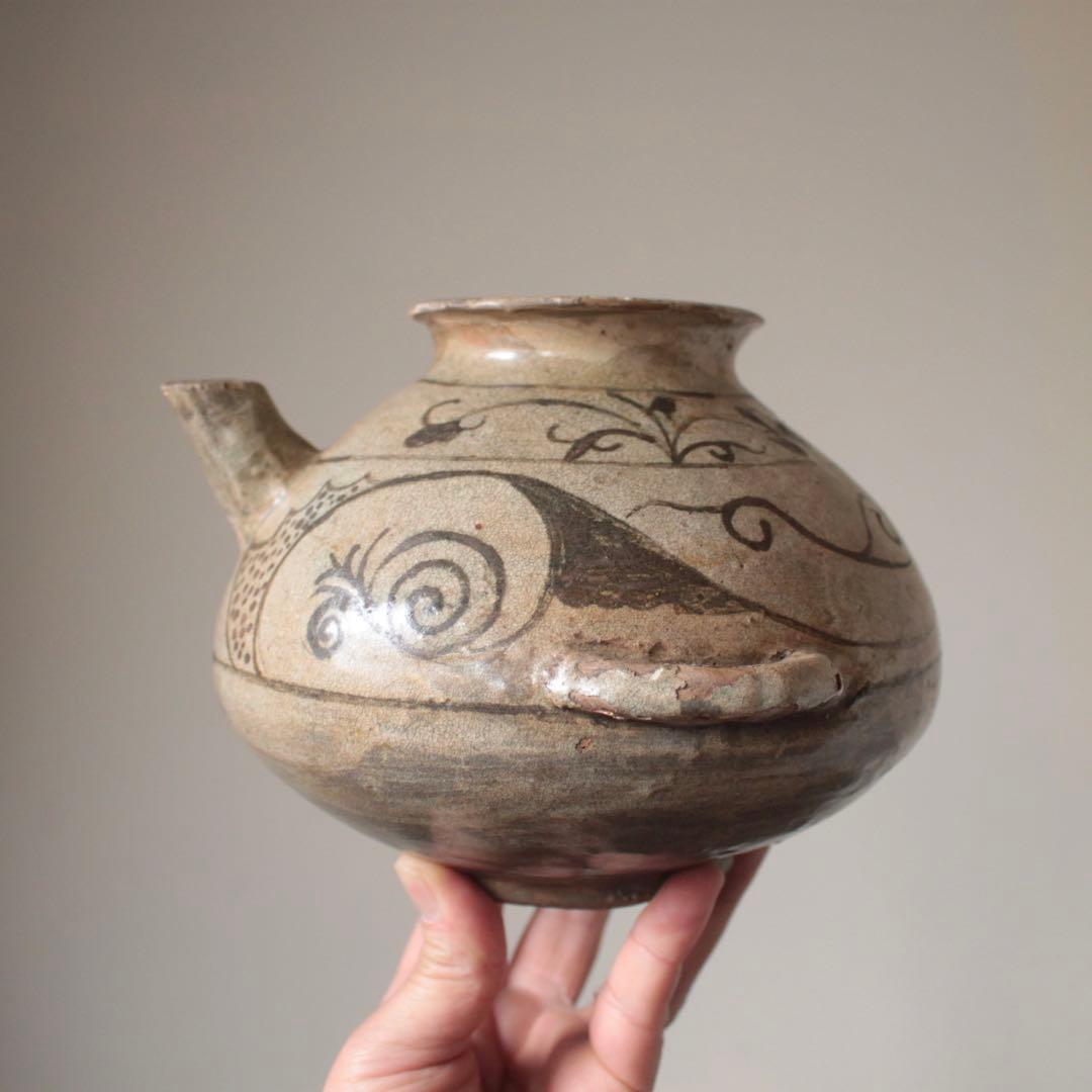 鉄絵 刷毛目 祭器形 片口 水注 古美術 朝鮮美術 古道具 アンティーク