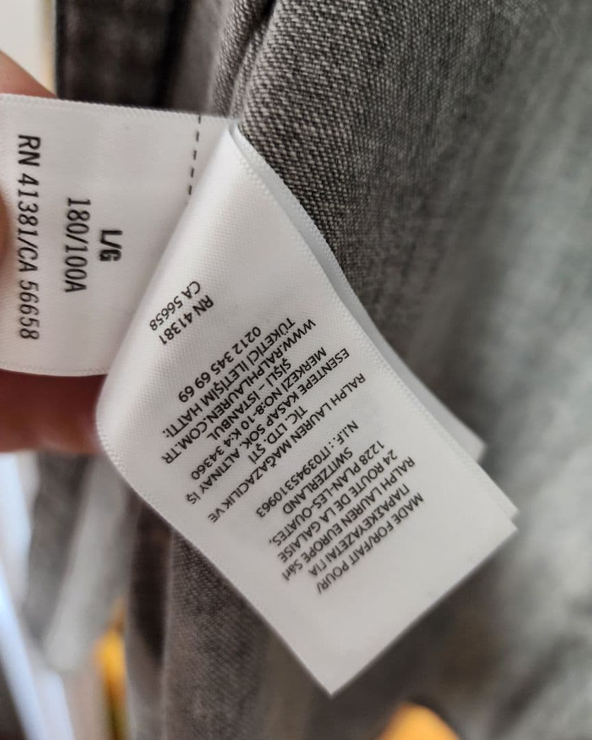Polo Ralph Lauren デニムシャツ 長袖　US L サイズ　グレー