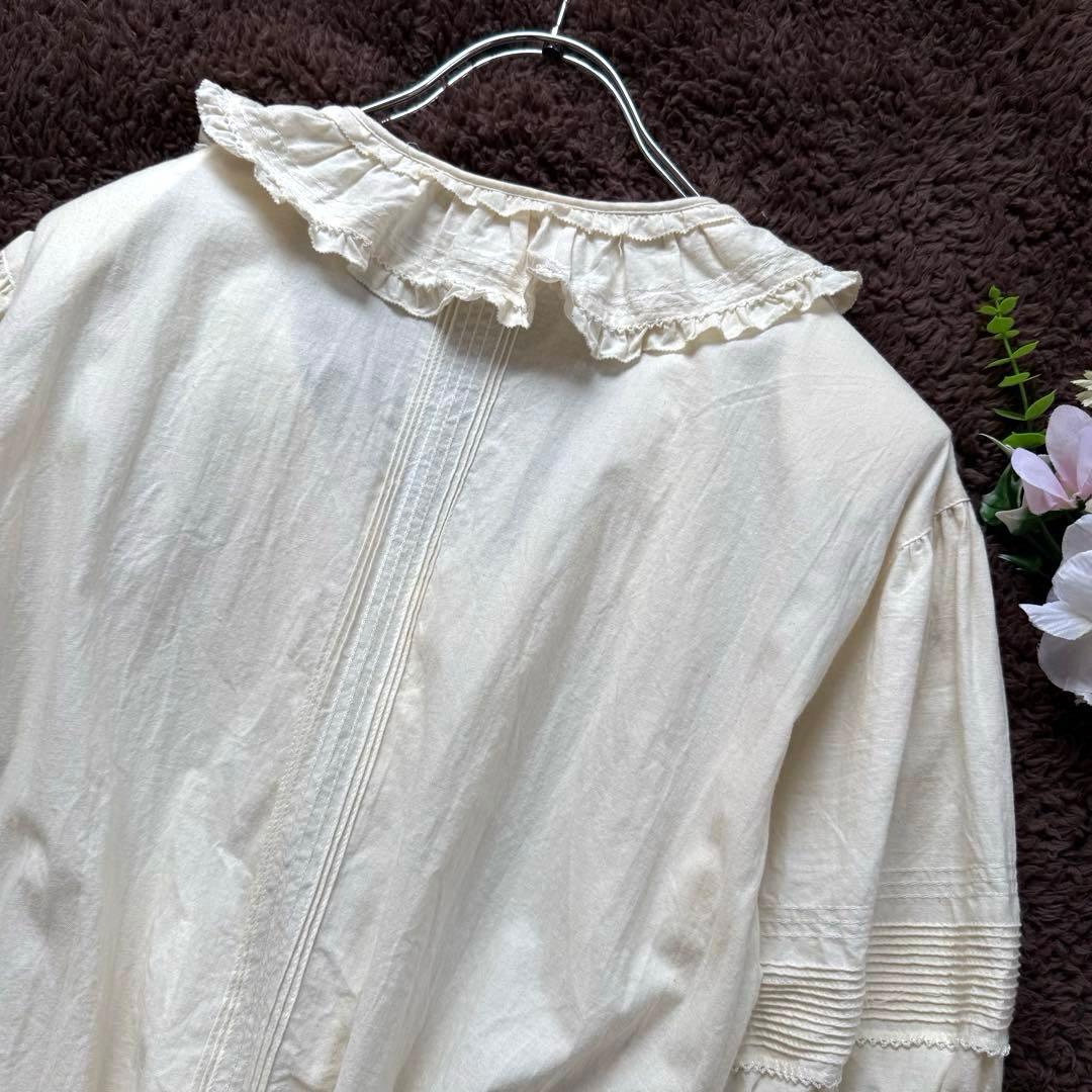 ★タグ付新品★ピンクハウス　オーバーブラウス　ピコフリル　リボン　ティアード