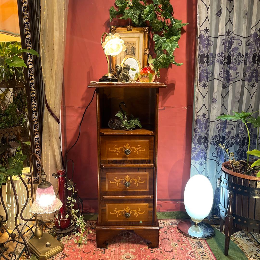 Sale イタリアン アンティークPT 象嵌　３DRコンパクト　キャビネット