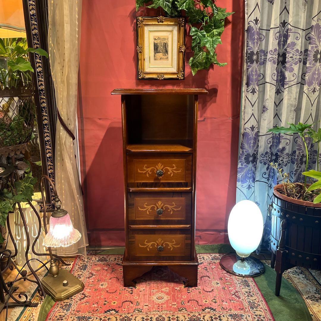 Sale イタリアン アンティークPT 象嵌　３DRコンパクト　キャビネット