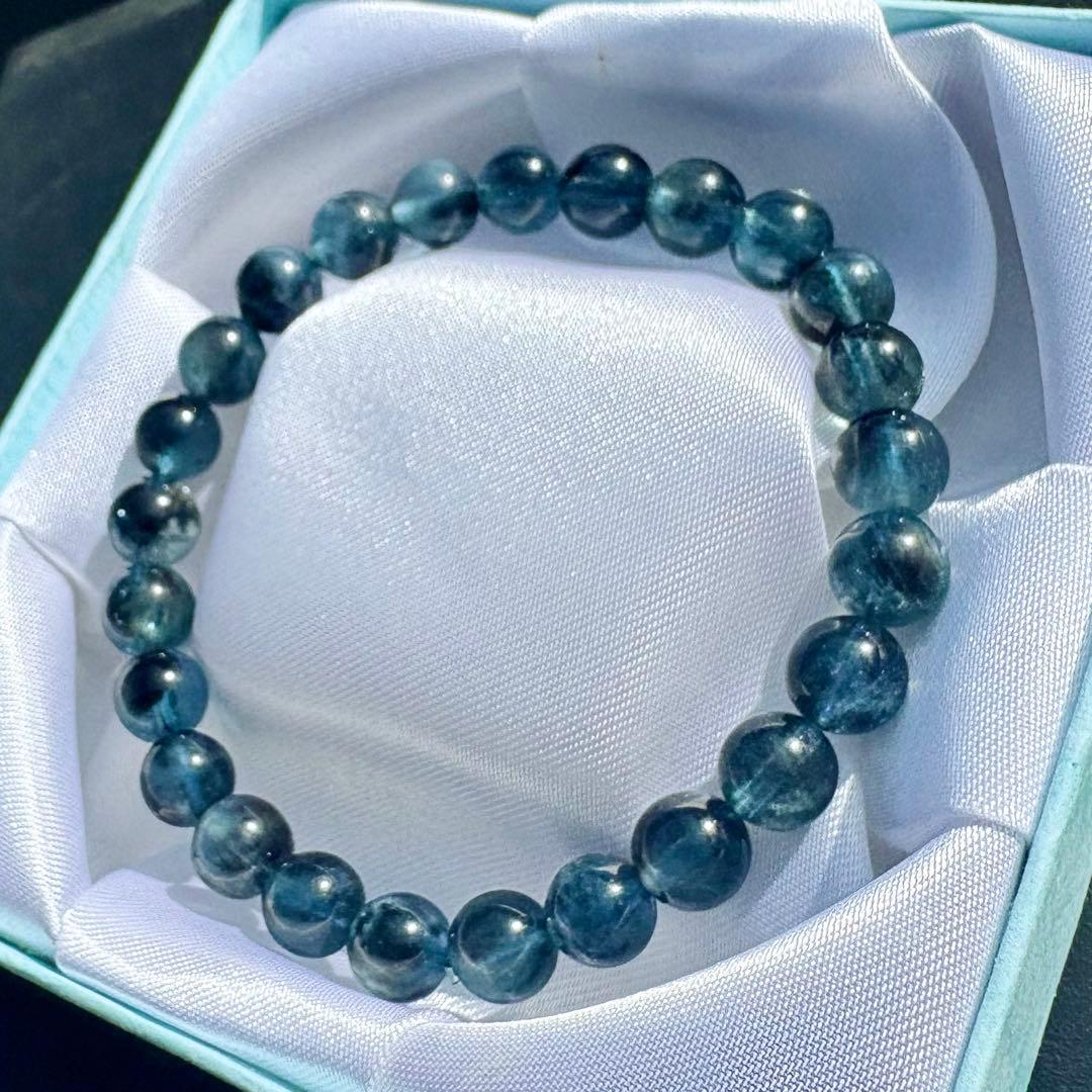 【高品質】ロイヤル ブラック スター アクアマリン ブレスレット (SA+)