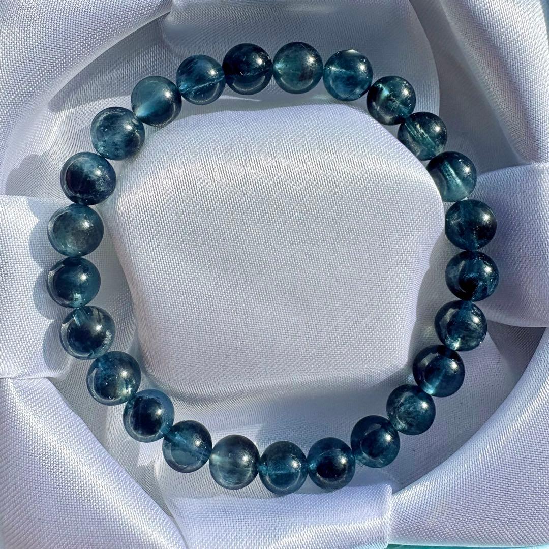 【高品質】ロイヤル ブラック スター アクアマリン ブレスレット (SA+)