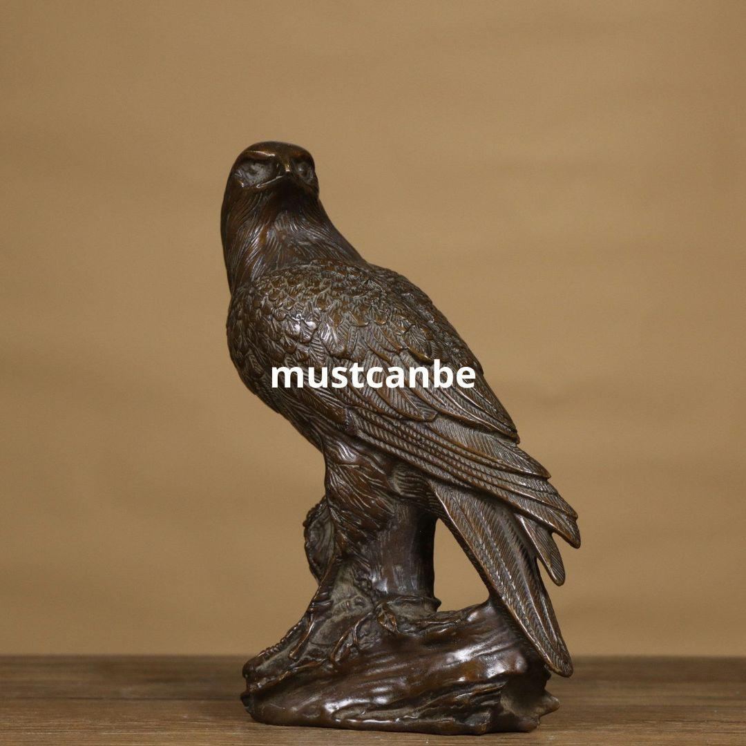 銅器 雄鷹 応接間 玄関 書斎 執務室 茶室 装飾品 工芸品 置物