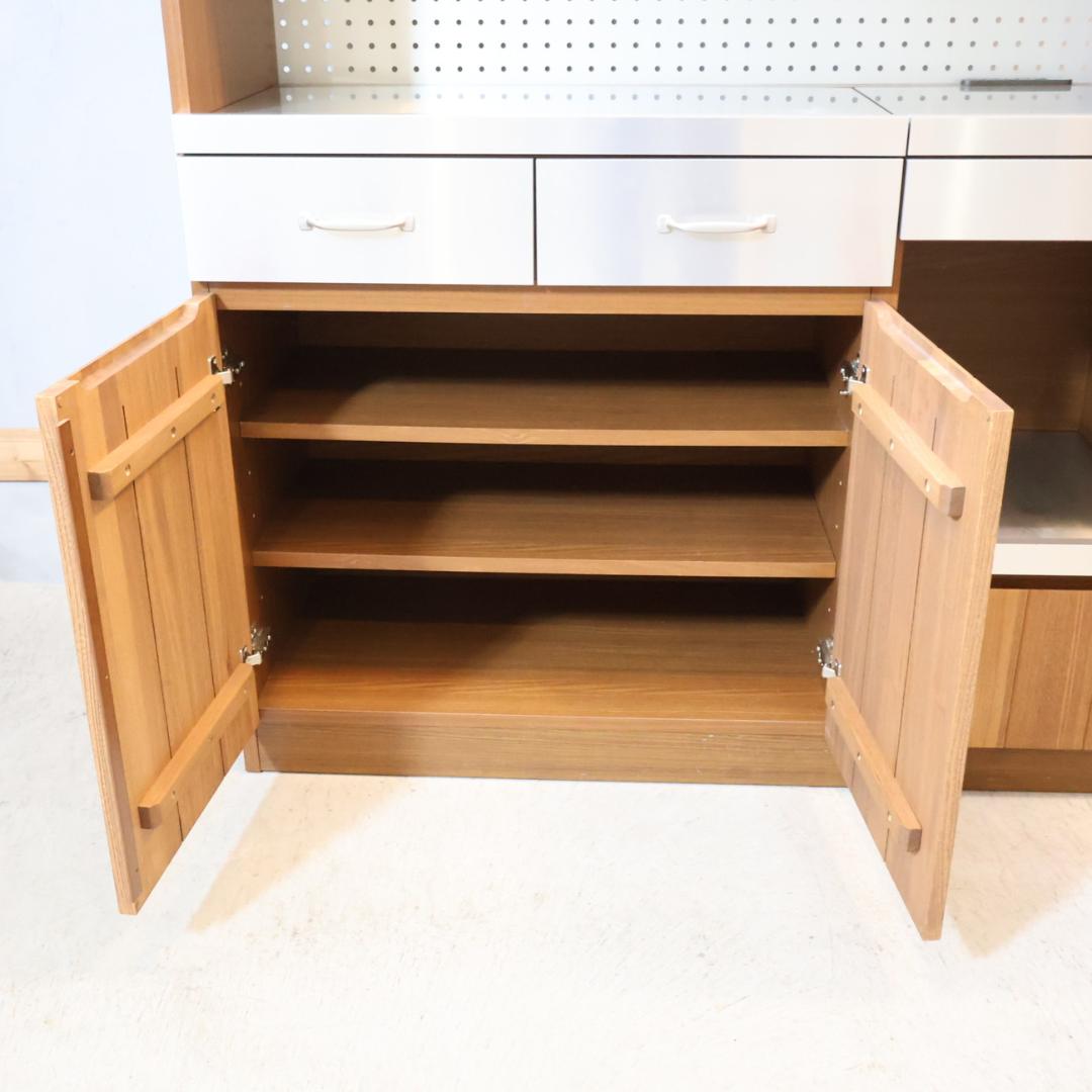 unico ウニコ ストラーダ 3面レンジボード 食器棚 キッチンボード レンジ