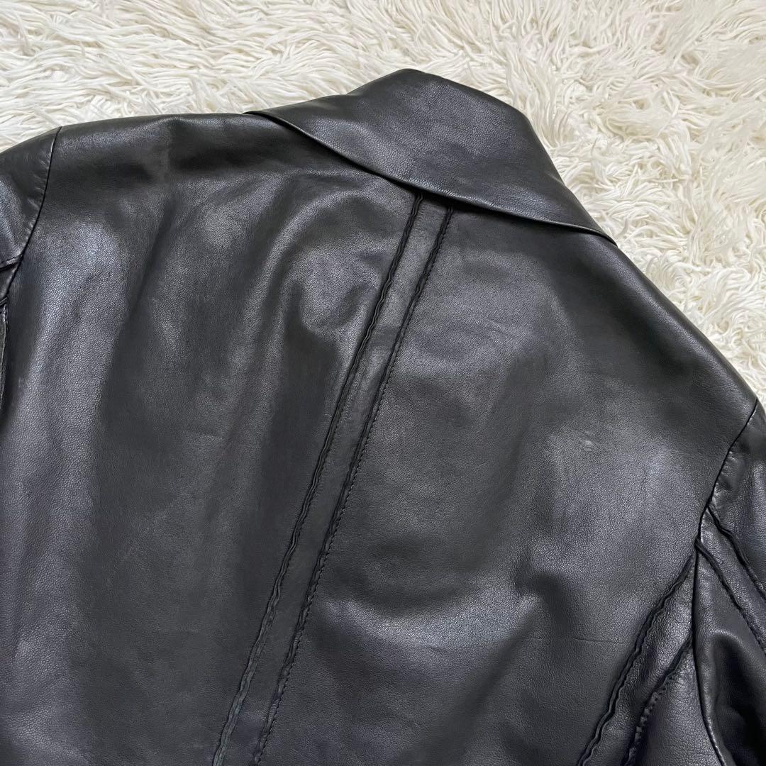 希少 Paul Smith ハイネック レザー ジャケット ファーストライン　M