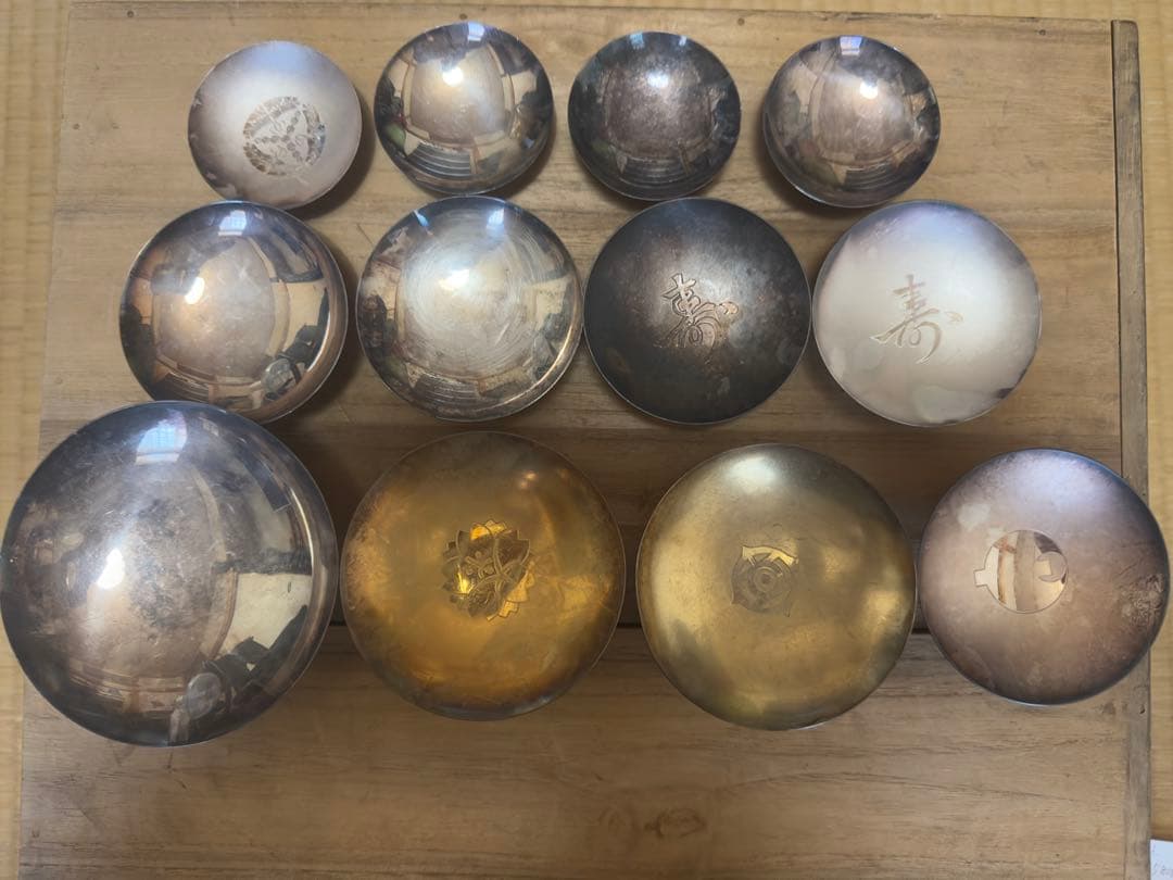 純銀杯　12点　合計580g