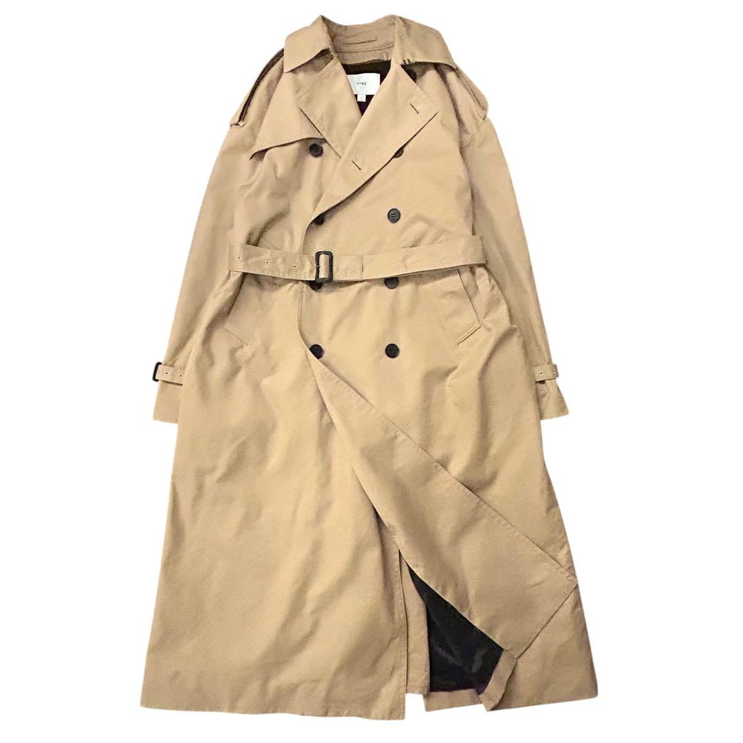 【未使用級❣️23AW】HYKE ビッグフィット トレンチコート M ベージュ