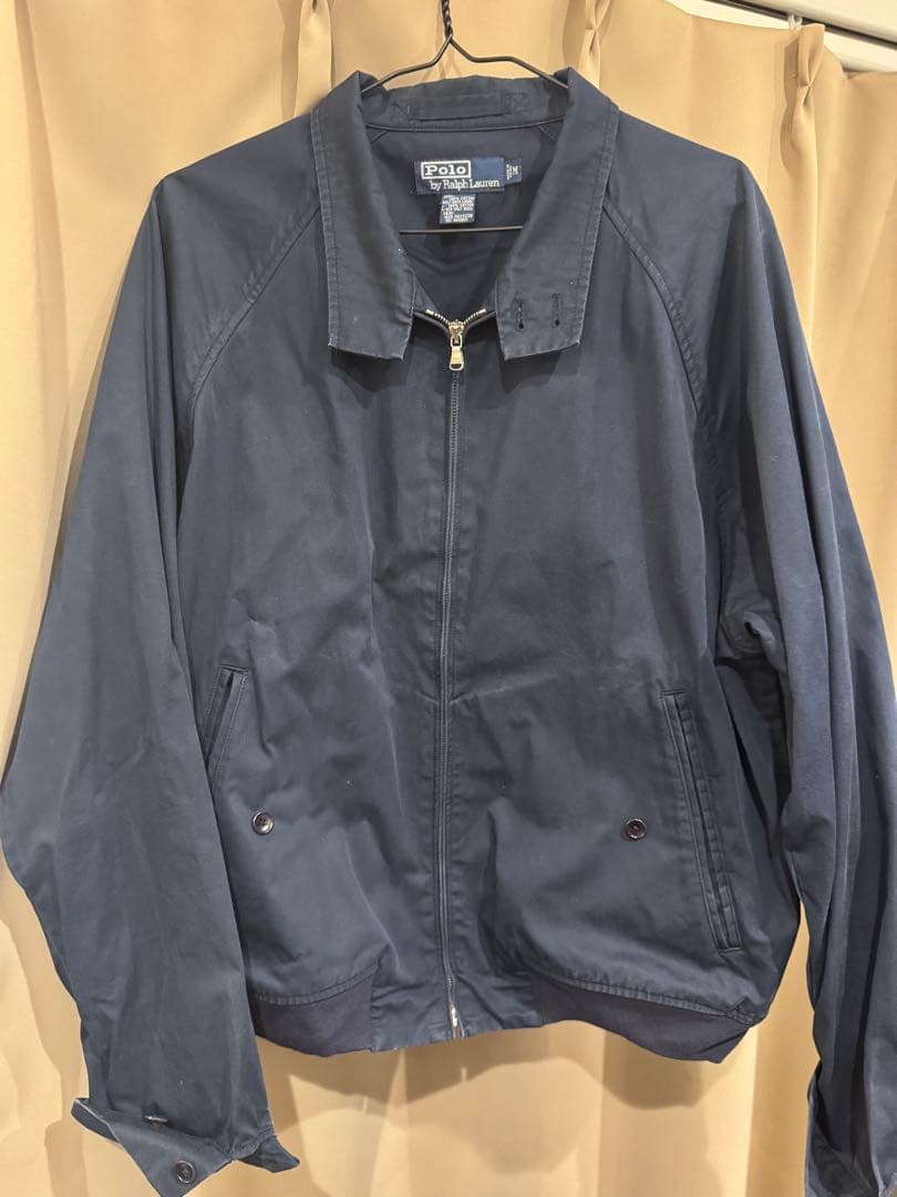 ポロラルフローレン スイングトップ ネイビー M 刺繍ロゴ フルジップ