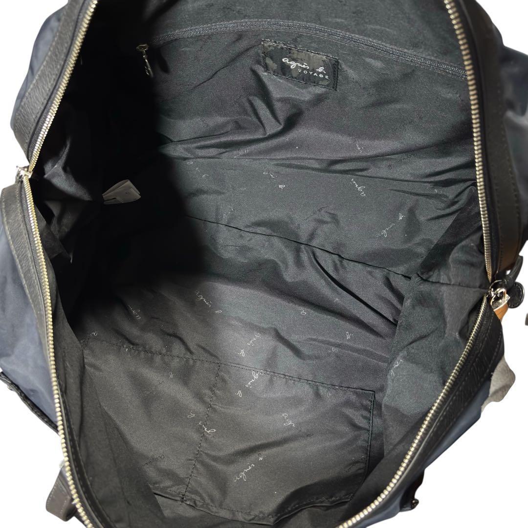 agnesb アニエスベー ナイロン ボストンバッグ 2way 黒 旅行 軽量