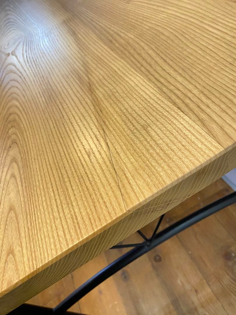 1枚板 アイアン脚 ダイニングテーブル　1点物