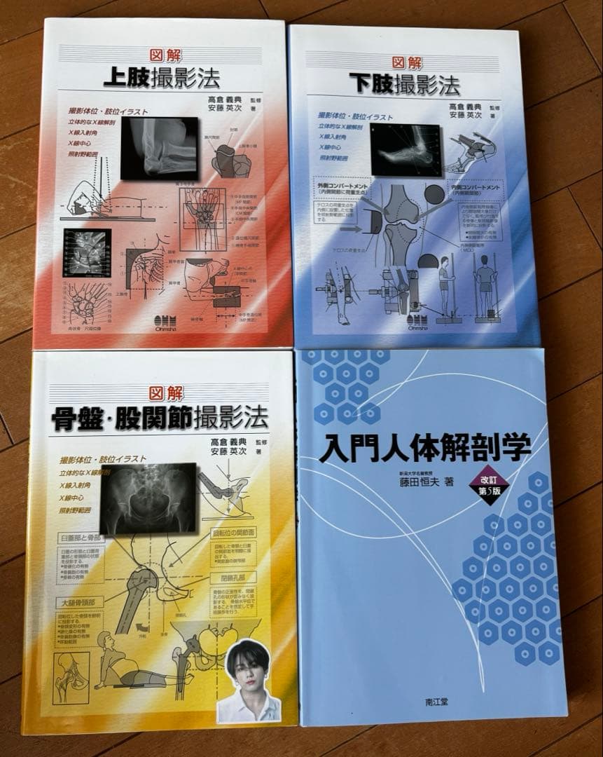 人体解剖学と撮影法の専門書4冊セット