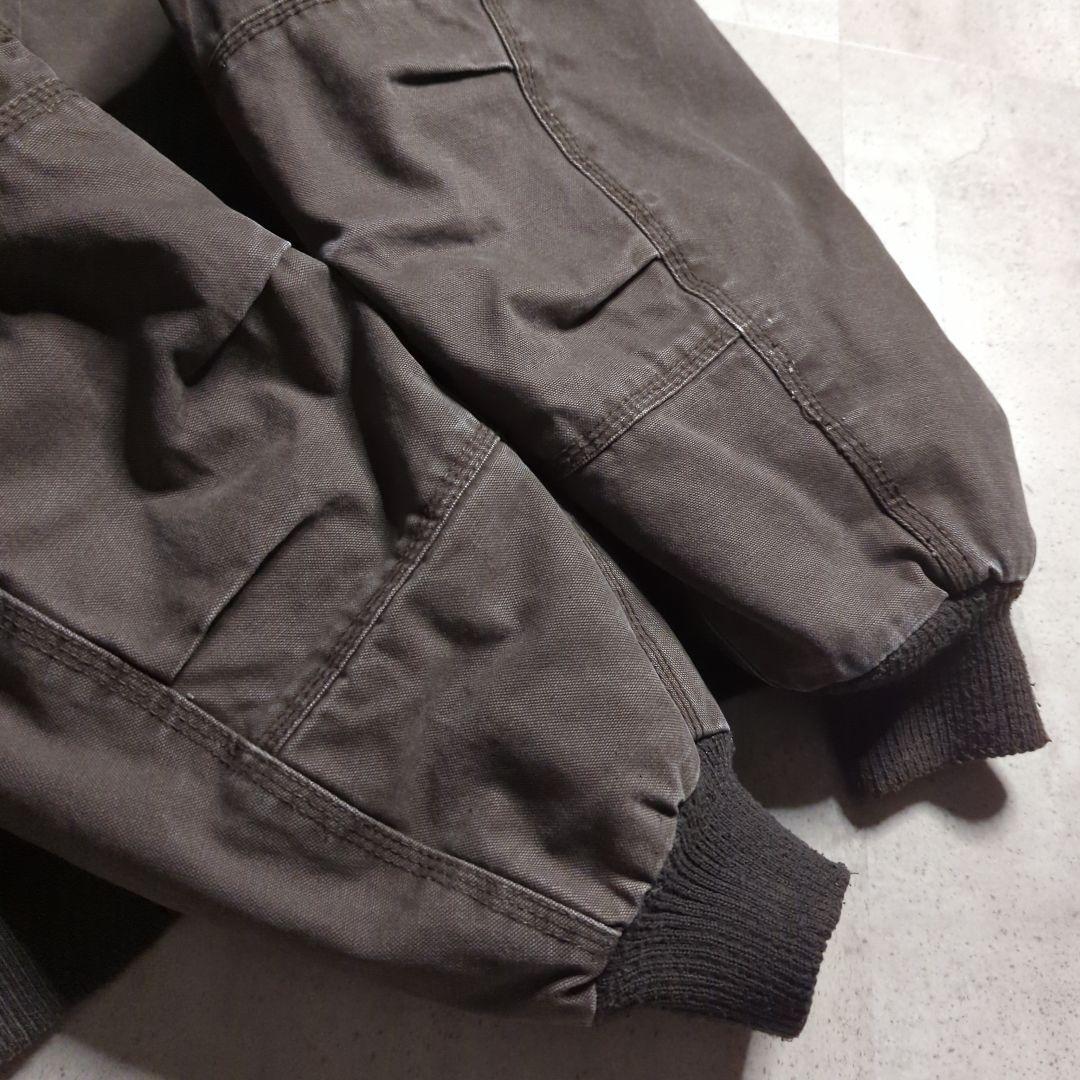 BIG SMITHダック地フルジップ裏ボアフーディXLフェード雰囲気系ブラウン