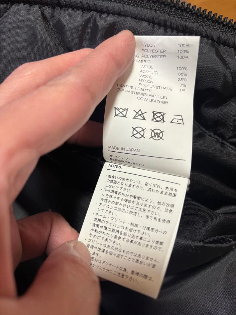 NEIGHBORHOOD YOHJI YAMAMOTO 22AW MA-1 黒M