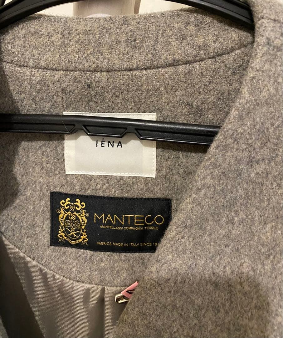 IENA manteco ノーカラーコート