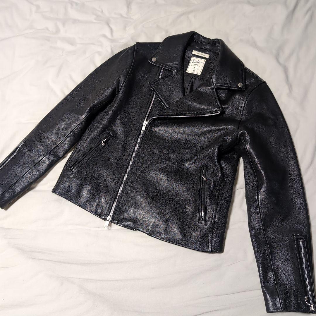 niko and . ニコアンド シープレザー ライダースジャケット Lサイズ