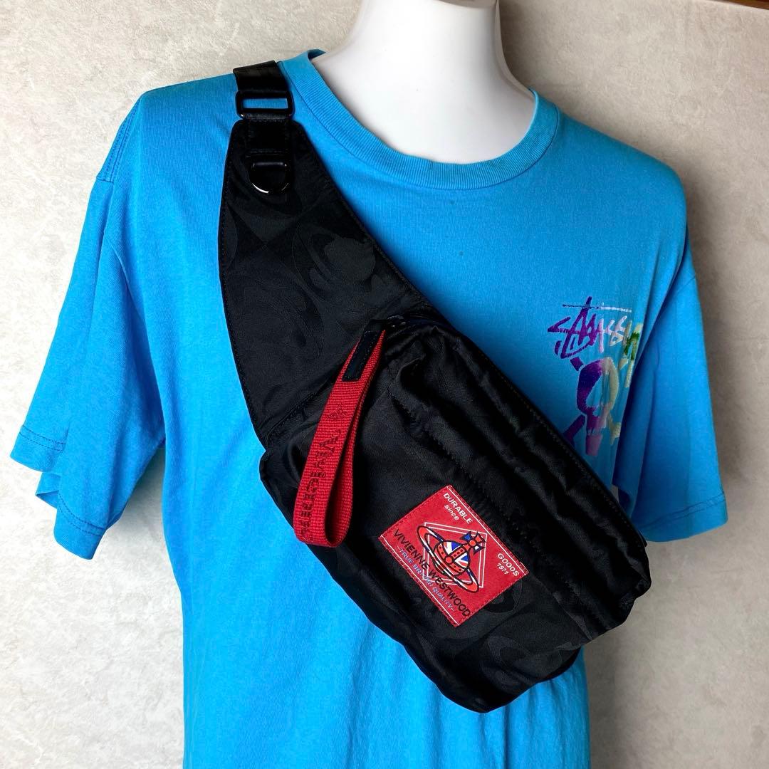 【美品】ヴィヴィアンウエストウッド ボディバッグ シャドーオーブ ブラック