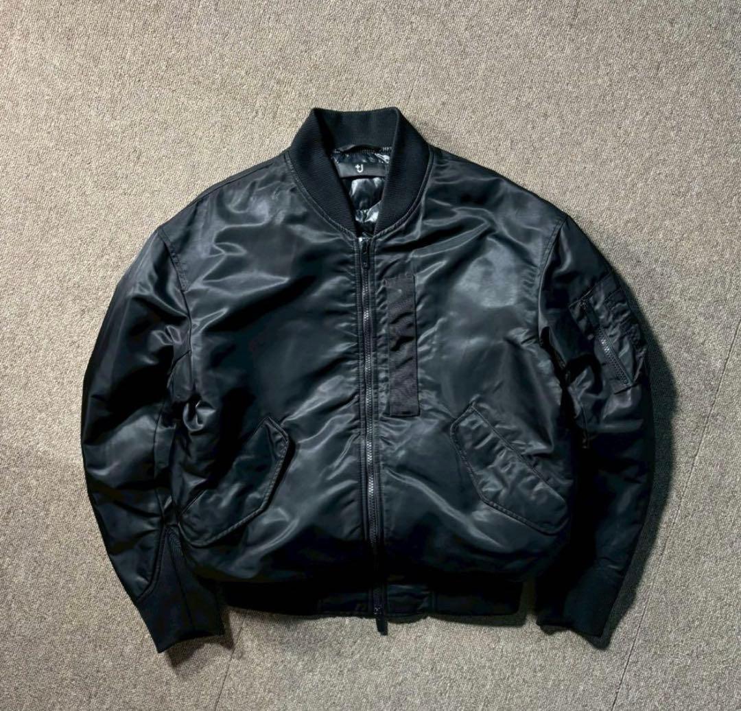 UNIQLO +J ダウン MA-1 フライトジャケット 黒 ブラック