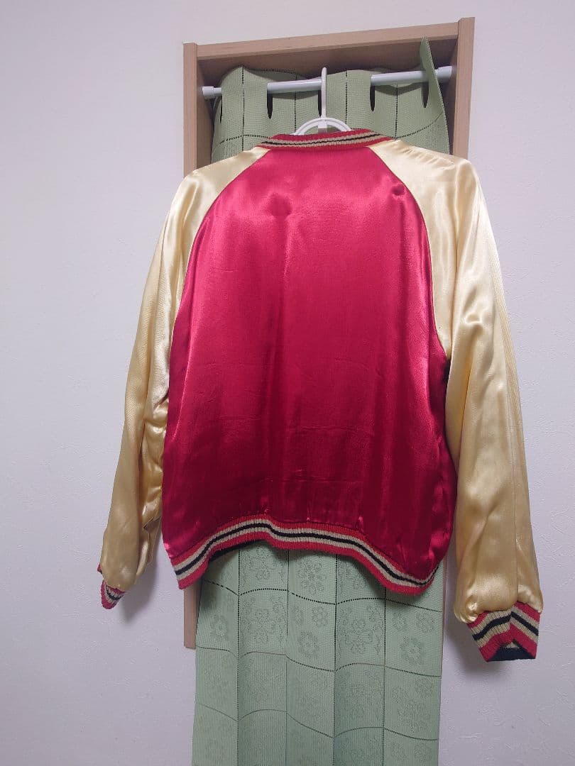 値下2　スカジャン　CROPPED HEADS　クロップドヘッズ　M 青