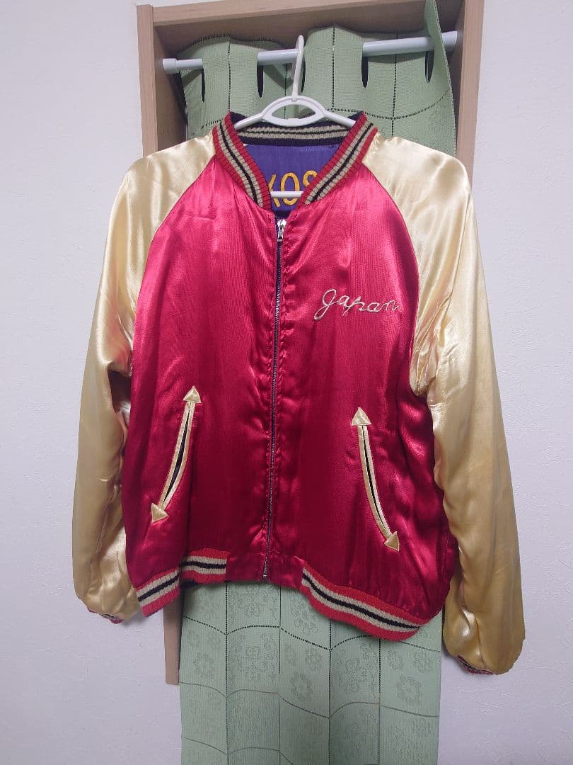 値下2　スカジャン　CROPPED HEADS　クロップドヘッズ　M 青