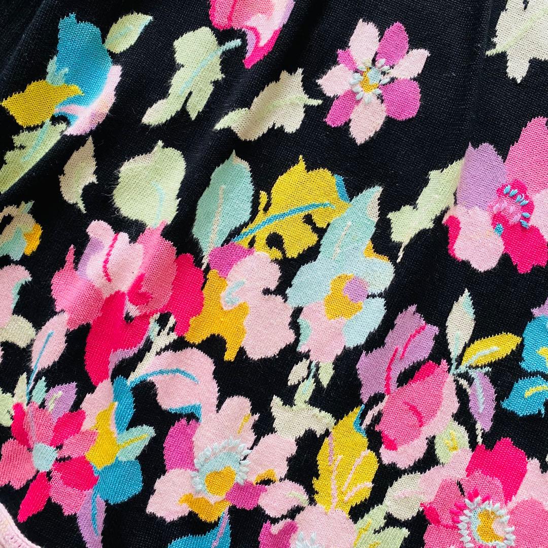 良品 春夏向け LEONARD コットンニット トリム ビジュー 長袖 セーター