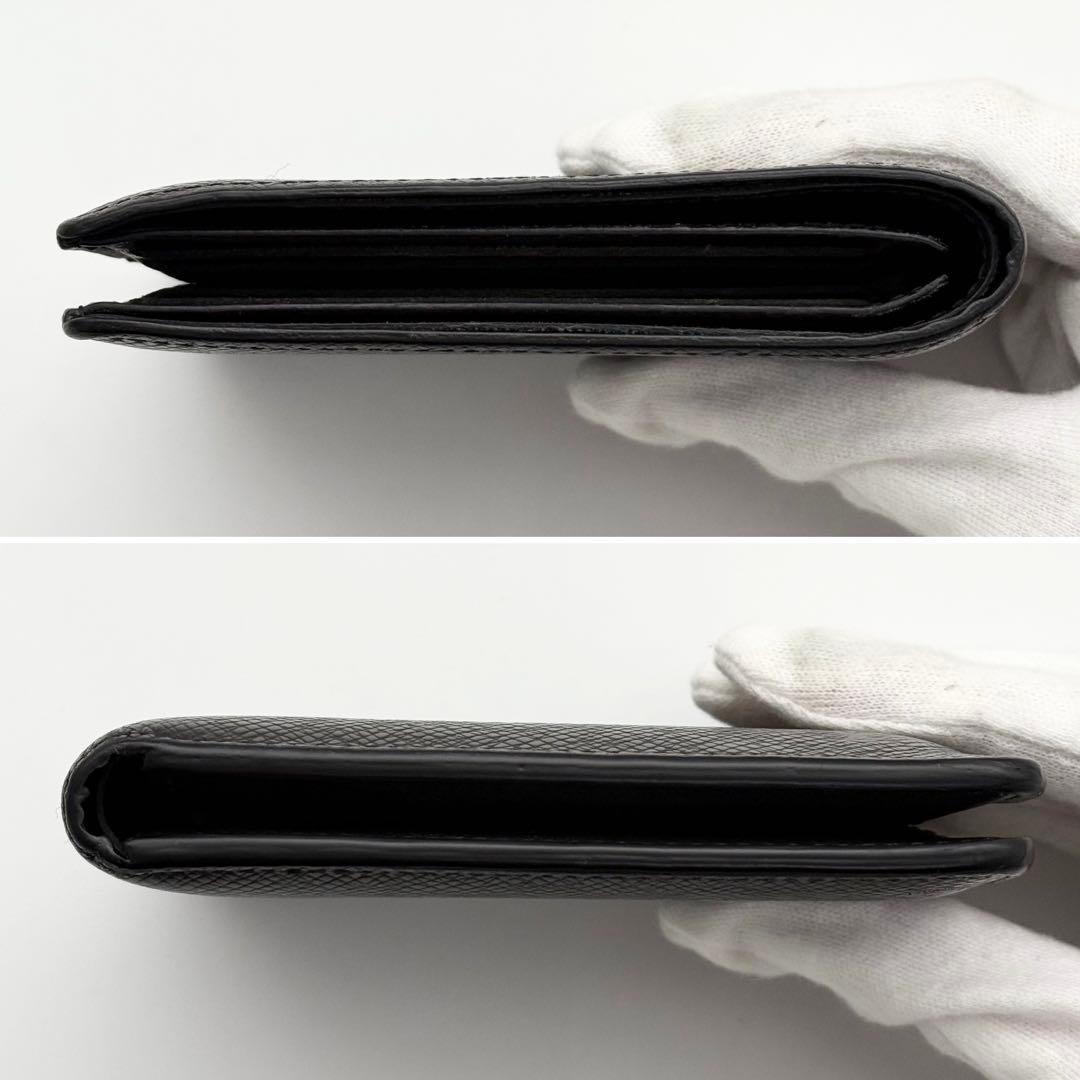 極美品 IC内蔵現行モデル✨ルイヴィトン タイガ スレンダー 二つ折り財布 黒