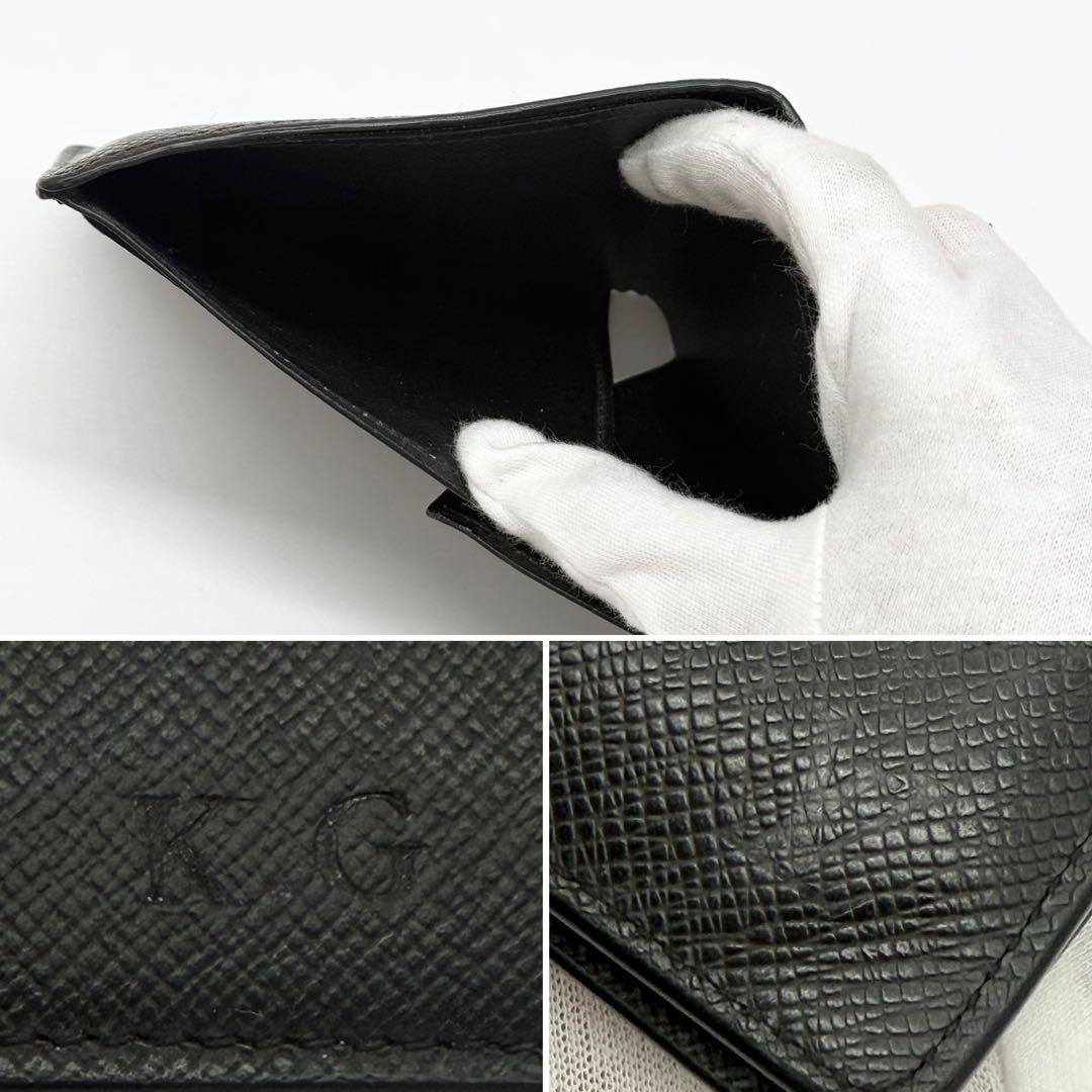 極美品 IC内蔵現行モデル✨ルイヴィトン タイガ スレンダー 二つ折り財布 黒