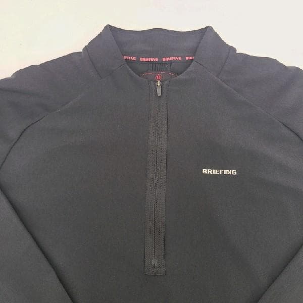 BRIEFING GOLF ブリーフィングゴルフ ハーフジップカットソー L 黒