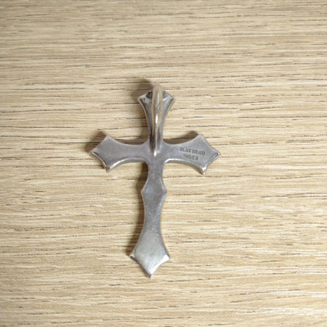 フラットヘッド シルバー 925 クロスペンダント アクセサリー クロス