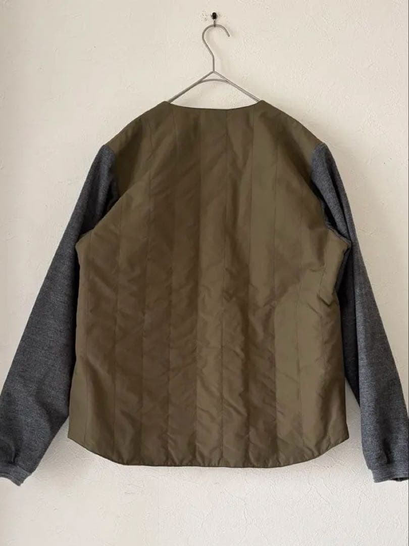 スティルバイハンド シンサレート 中綿 ノーカラーブルゾン 異素材切替 48