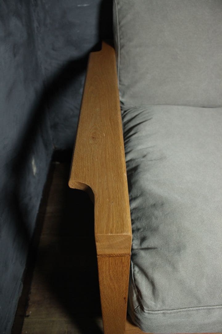 首都圏送無料〜a.depeche solo 3aeat 無垢20万フェザーソファ