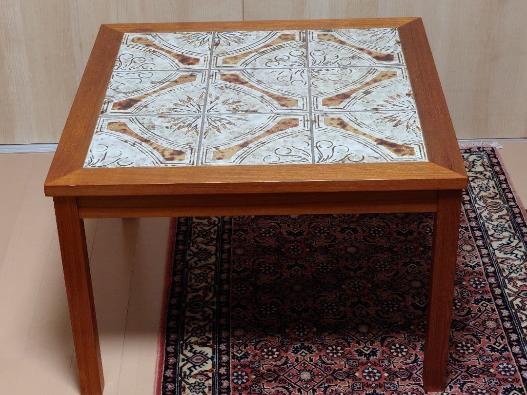 ヴィンテージ　タイルトップ　サイドテーブル