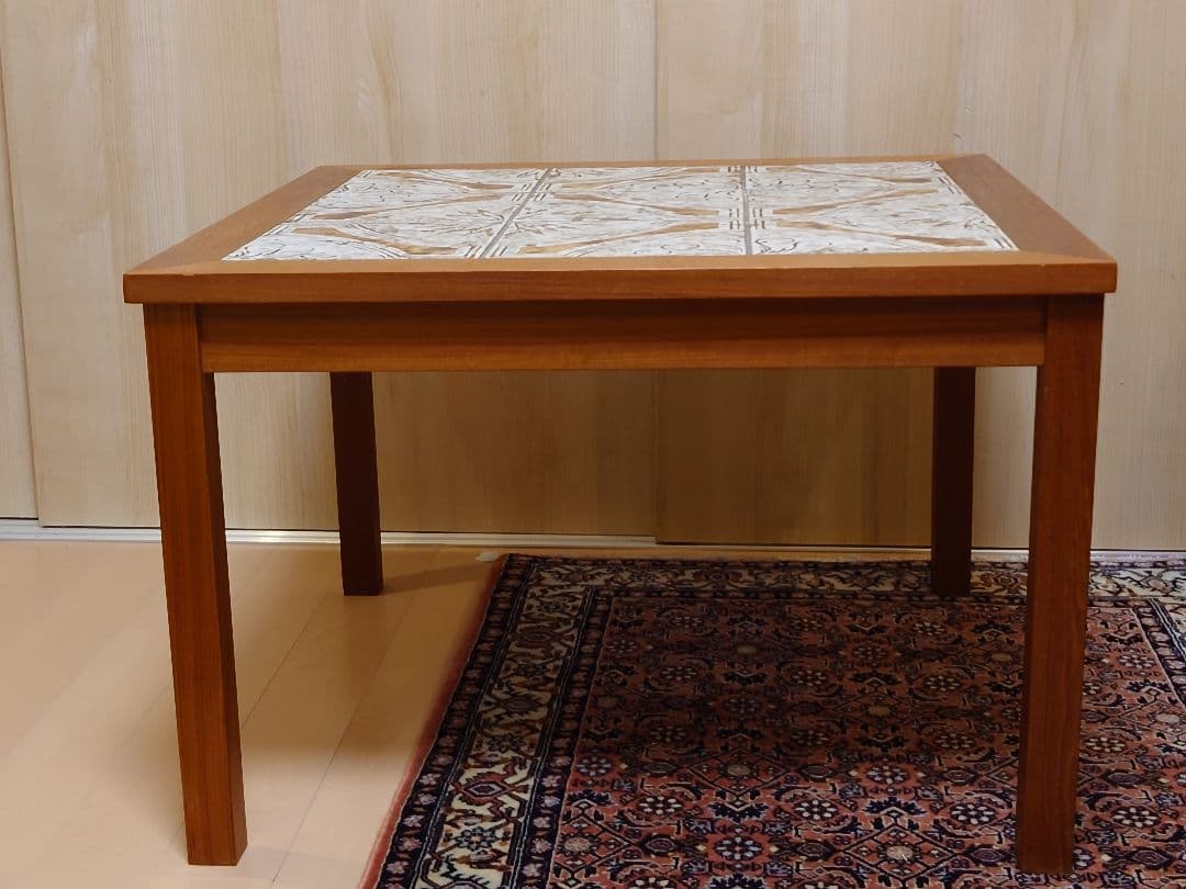 ヴィンテージ　タイルトップ　サイドテーブル