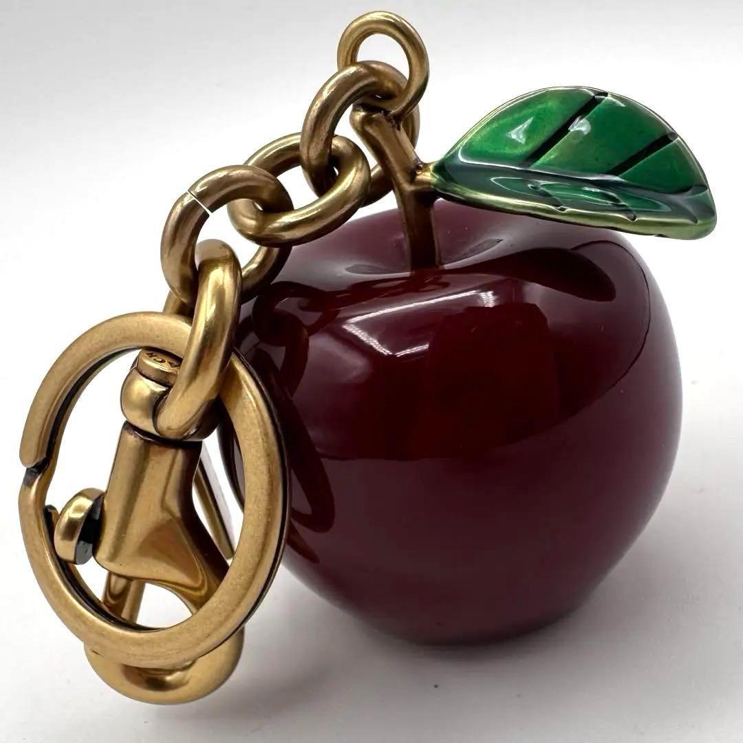 【美品 希少】COACH コーチ アップルチャーム キーリング りんご