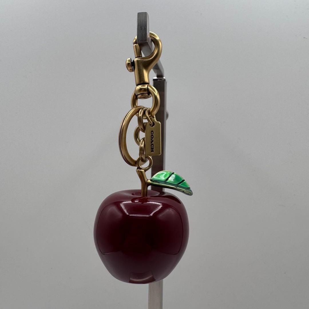 【美品 希少】COACH コーチ アップルチャーム キーリング りんご