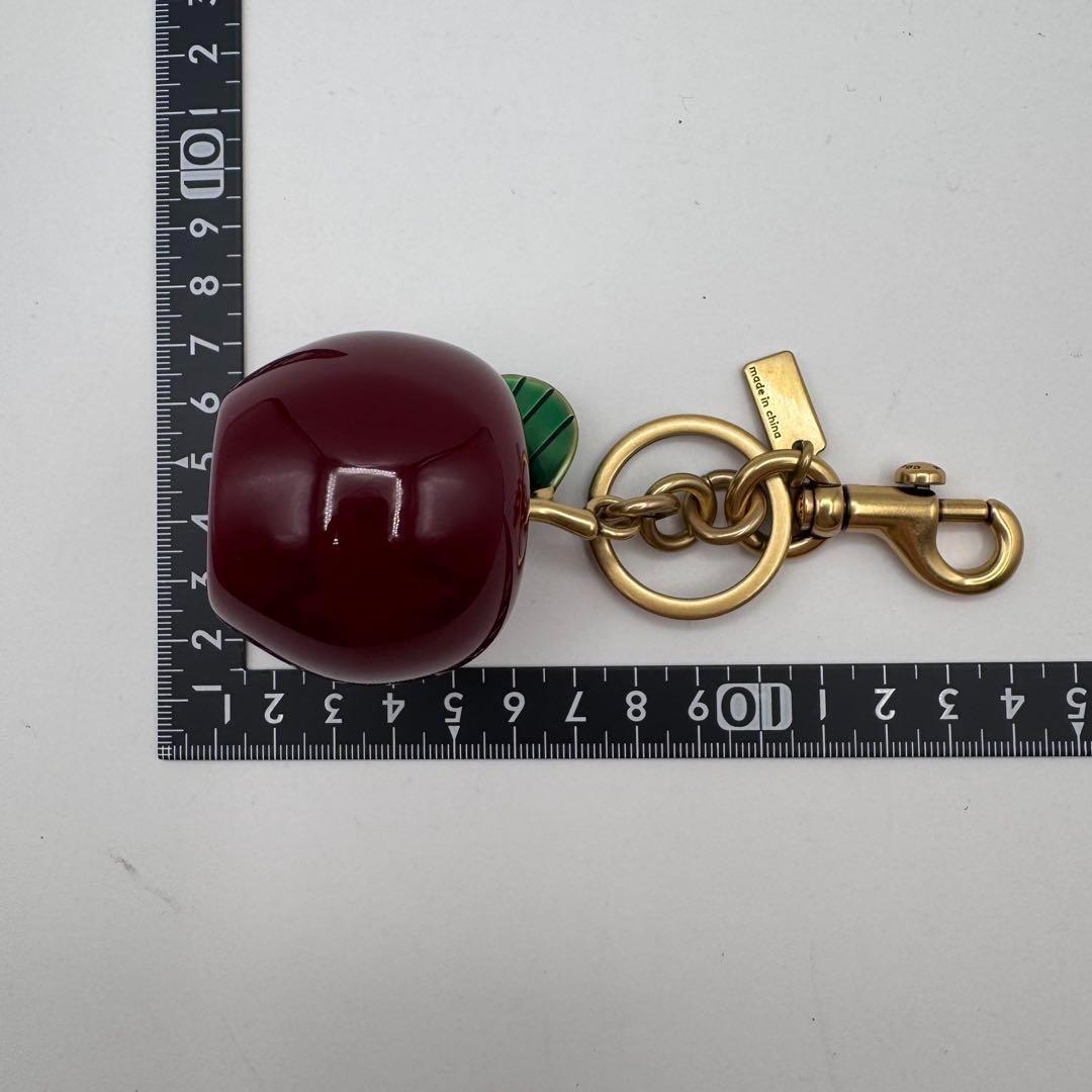 【美品 希少】COACH コーチ アップルチャーム キーリング りんご