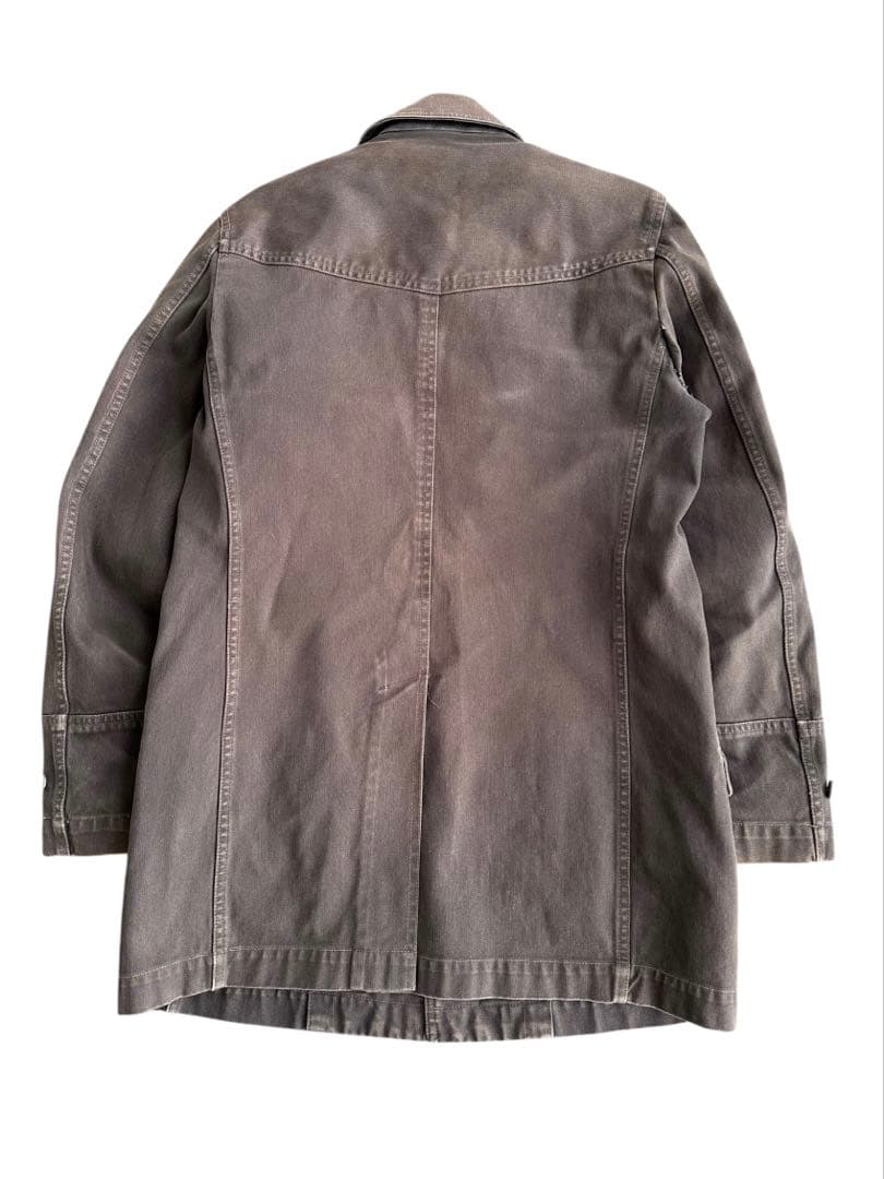 ジャケット・アウター faded cotton balmacaan coat